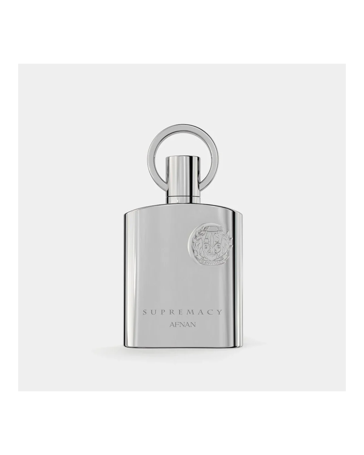 Frasco de Supremacy Silver de Afnan, perfume árabes hombre