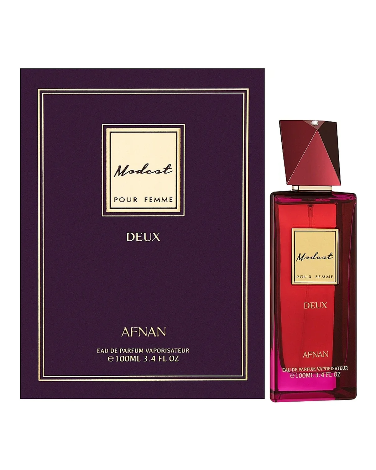 Frasco de Modest Deux de Afnan, perfume árabes mujer