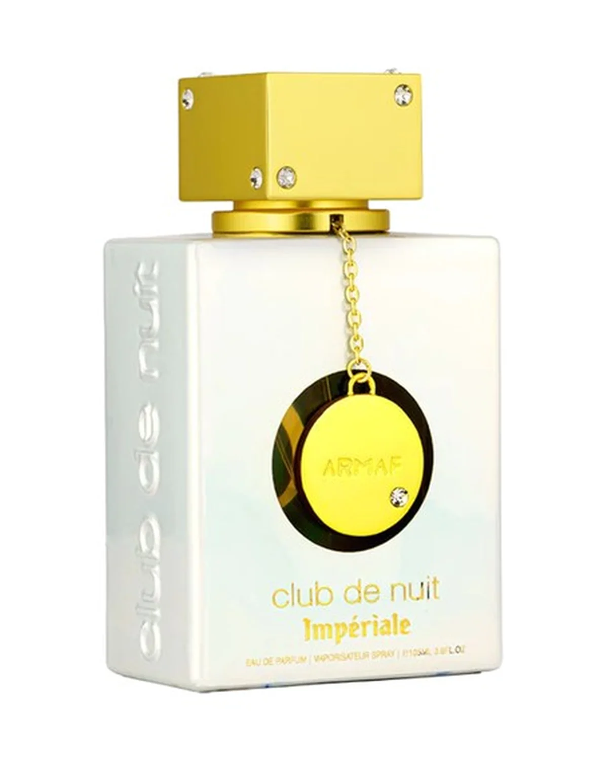 Frasco de Club de Nuit White Imperiale de Armaf, perfume árabes mujer