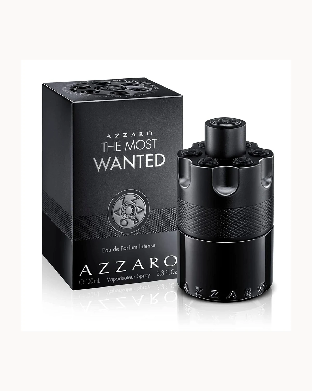 Frasco de The Most Wanted Intense de Azzaro, perfume diseñador hombre