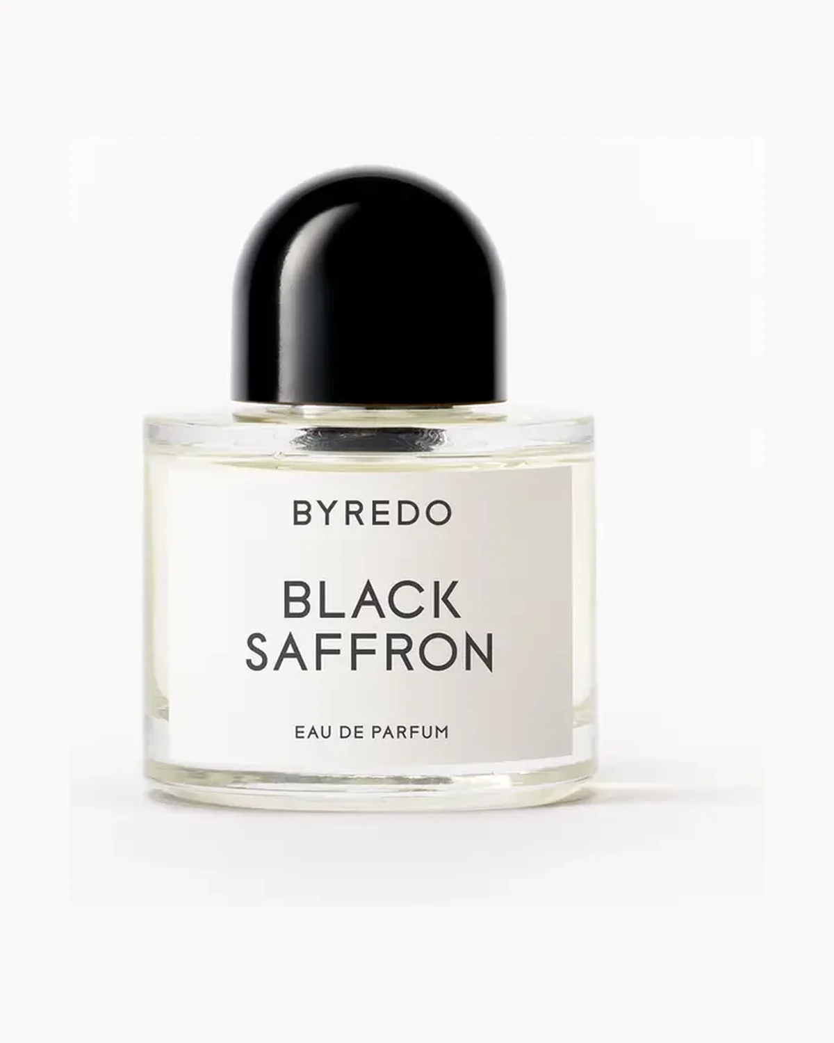 Frasco de Black Saffron de Byredo, perfume nicho hombre