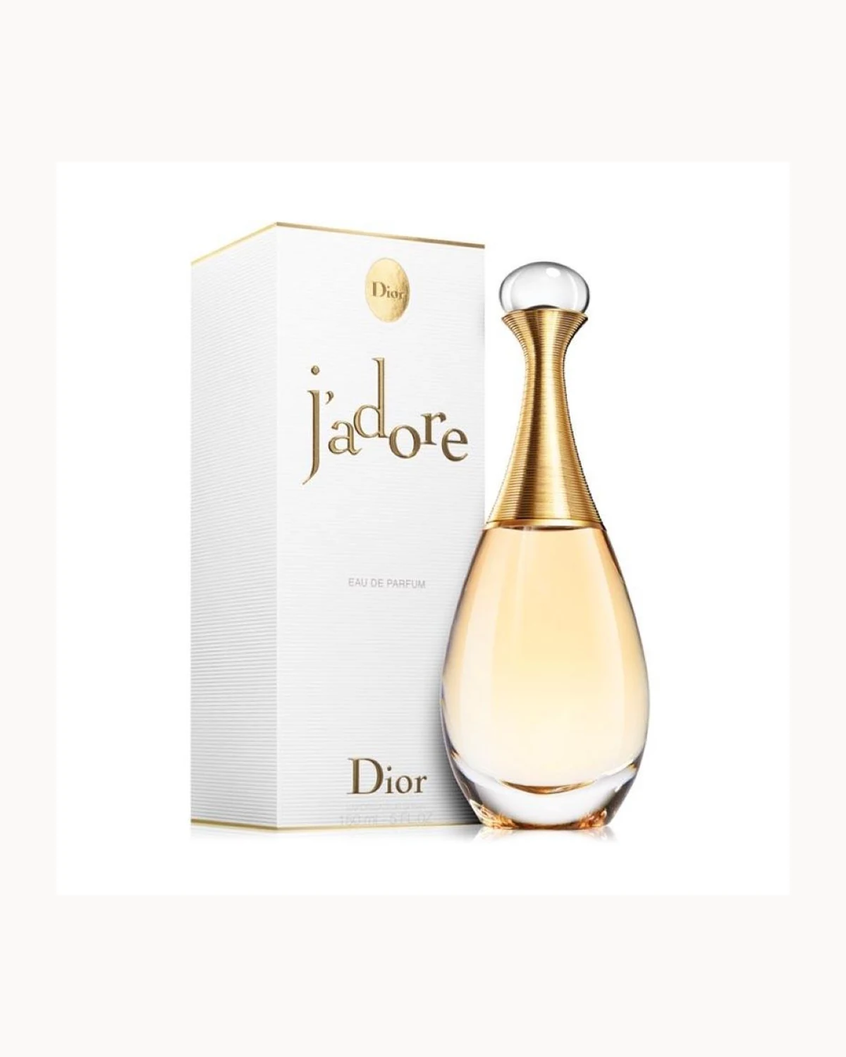 Frasco de J’adore Eau de Parfum de Dior, perfume diseñador mujer