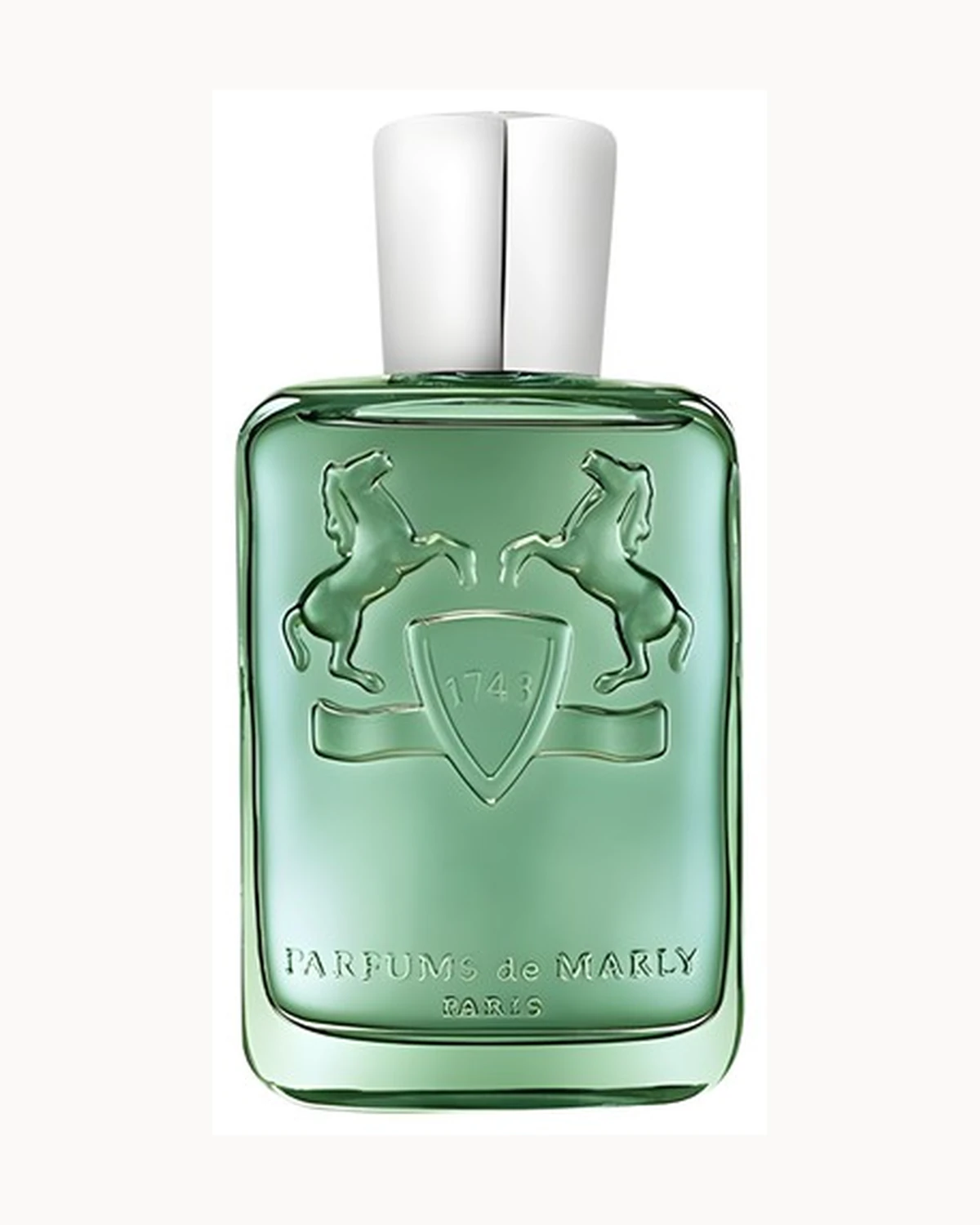 Frasco de Greenly de Parfums de Marly, perfume nicho hombre