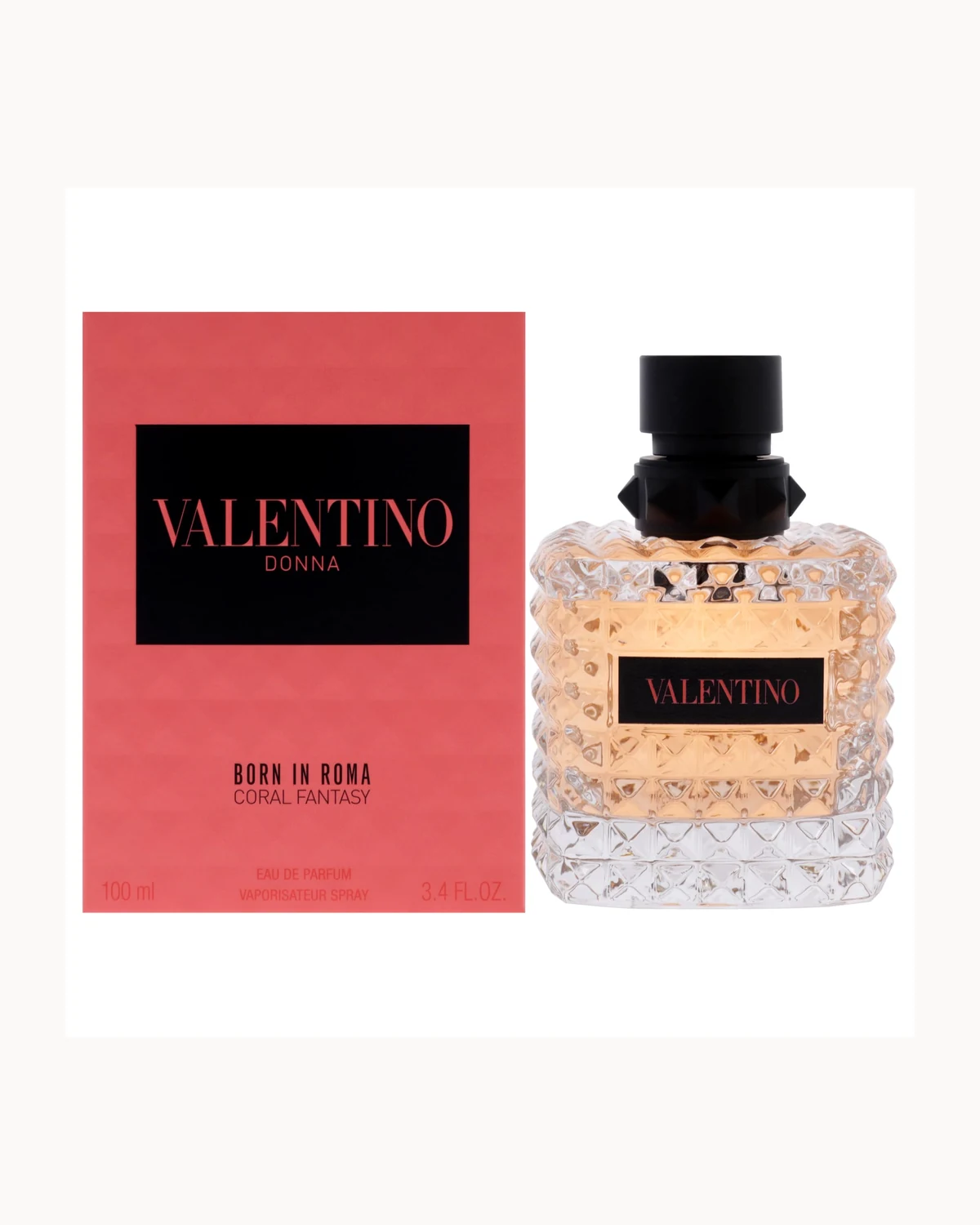 Frasco de Donna Born In Roma Coral Fantasy de Valentino, perfume diseñador mujer