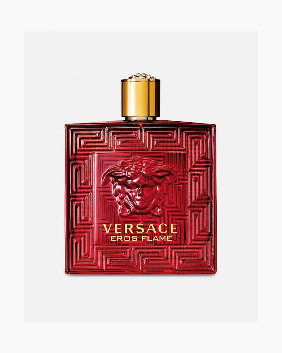 Frasco de Eros Flame de Versace, perfume diseñador hombre