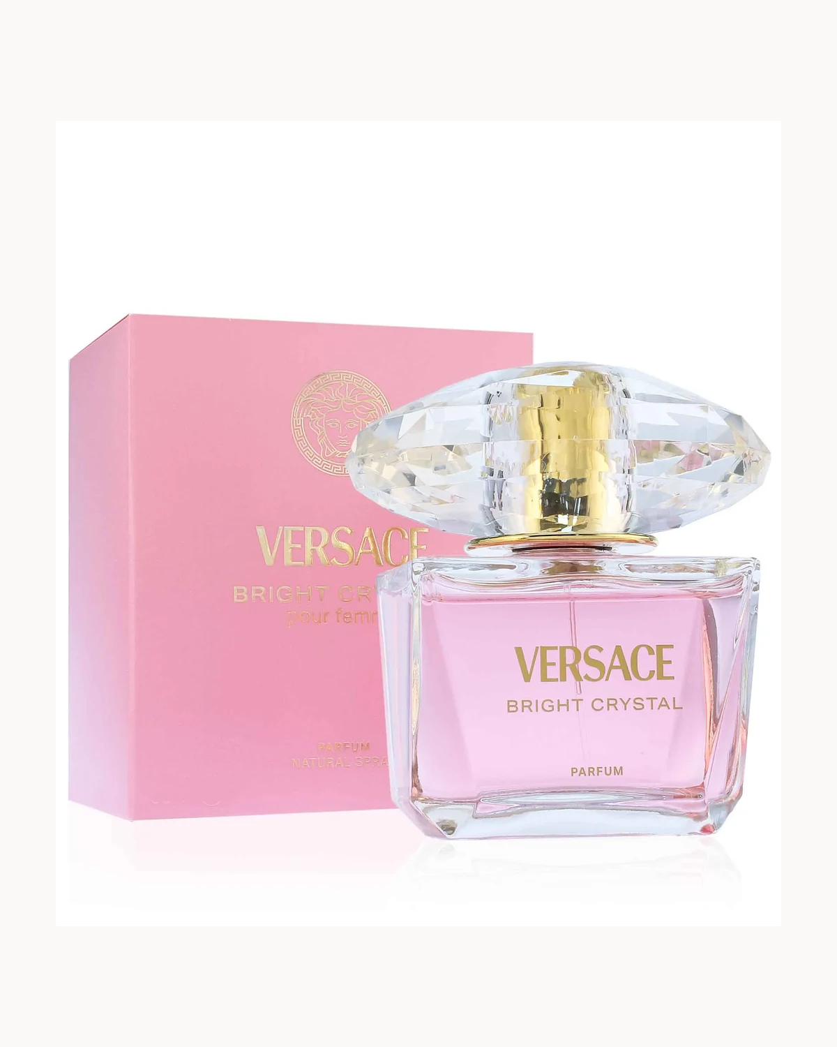 Frasco de Bright Crystal de Versace, perfume diseñador mujer