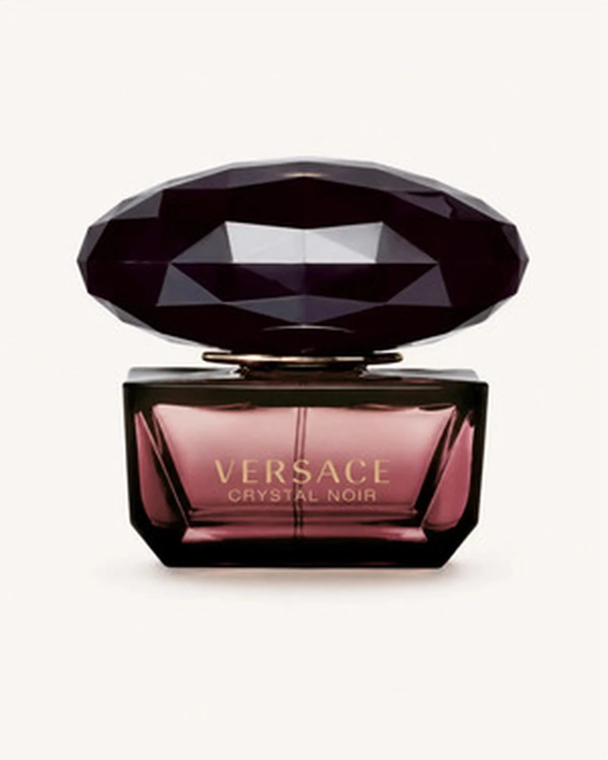 Frasco de Crystal Noir de Versace, perfume diseñador mujer