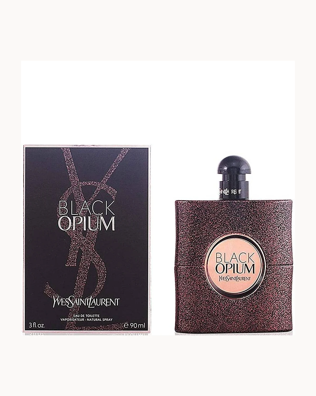 Frasco de Black Opium Eau de Parfum de Yves Saint Laurent, perfume diseñador mujer